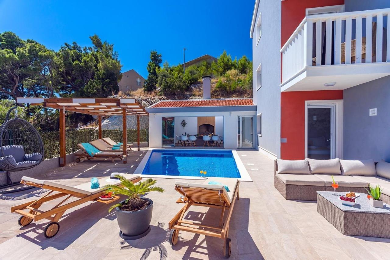 Villa Matan - Only 200M From The Sandy Beaches, Private 28M2 Pool Omis Ngoại thất bức ảnh